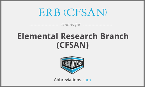ERB (CFSAN) - Elemental Research Branch (CFSAN)